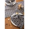 DII Black and White Diamond Pattern Table Runner - 108 inches