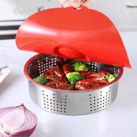 1pc 10.3in/25.8cm Large Silicone Fresh Keeping Lid; Heat Resistant Strong Sealing Microwave Cover; Kitchen Accessories