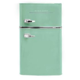 Vintage 3.2 cu mint green ft. 2 door mini fridge