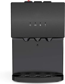 Black stainless steel countertop bottleless water dispenser with self-cleaning function