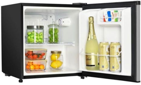 2.4 cu ft Stainless Steel No Freezer Mini Refrigerator