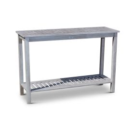 Eucalyptus Console Table; Silver Gray