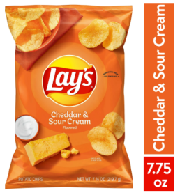 Lay's Potato Chips;  Cheddar & Sour Cream Flavor;  7.75 oz Bag