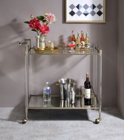 Cirro Serving Cart in Antique Mirror &amp; Wire Brass AC00160