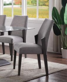 Bernice Side Chair (Set-2); Fabric &amp; Gray Oak (2Pc/1Ctn) 72292