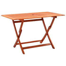 Folding Patio Table 47.2"x27.6"x29.5" Solid Eucalyptus Wood