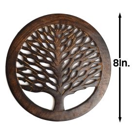 WILLART Wooden Tea Pot Trivet | Teapot Coaster | For Hot Pots;  Pans;  Dishes | Kitchen;  Table Decor;  Accessory (Set of 2 Coasters)