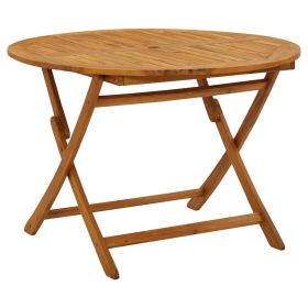 Folding Garden Table 43.3" Solid Acacia Wood