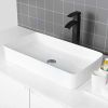 Sarlai Modern Square Above Counter White Porcelain Ceramic Bathroom Vessel Vanity Sink Art Basin