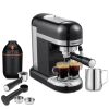 20 Bar Espresso Machine ;  1350W High Performance;  1.4 Ldetachable transparent water tank;  Thermo block beating system; With safety valve(Banned fro