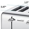 Toaster 4 Slice; Geek Chef Stainless Steel Extra-Wide Slot Toaster with Dual Control Panels of Bagel/Defrost/Cancel Function; 6 Toasting Bread Shade S