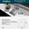 15-Inch Drop-in Kitchen Sink;  16 G Stainless Steel Topmount Wet Bar or Prep Sinks Single Bowl