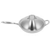 Stainless Steel Frying Pan Stir-Fry Pan Cooking Utensil with Cover for Gas Stove Induction Stove