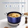 Casserole Dish; Induction Saucepan with Lid; 24cm/ 2.2L Stock Pots Non Stick Saucepan; Aluminum Ceramic Coating Cooking Pot - PFOA Free; Suitable for