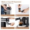 20 Bar Espresso Machine ;  1350W High Performance;  1.4 Ldetachable transparent water tank;  Thermo block beating system; With safety valve(Banned fro