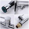 Kitchen Faucet With Pull Down Sprayer; 360 Degrees Stainless Steel Spring Kitchen Faucet; Copper Alloy Bathroom&Kitchen Faucet ; Silver