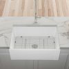 [Only for Pickup] 30*20*10" Apron Front White Farmhouse Kitchen Sink - Fireclay Porcelain Ceramic Single Bowl Small Reversible Farm Sink Laundry Room