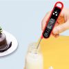 Digital Meat Thermometer with Probe - Waterproof;  Kitchen Instant Read Food Thermometer for Cooking;  Baking;  Liquids;  Candy;  Grilling BBQ & Air F