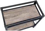 Jorgensen Serving Cart; Rustic Oak & Charcoal YF