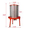 Hydraulic Fruit Wine Apple Press 10.7Gallon/40L -Stainless Steel for Wine Cider Making