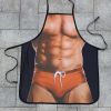 1pc Personality Funny Apron; Novelty And Creative Muscle Men Apron; 23.7"x18.7"