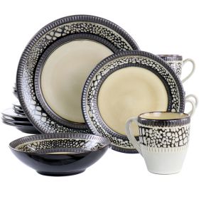 Elama Desert Sand 16 Piece Stoneware Dinnerware Set