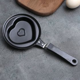 1pc Breakfast Mini Omelette Pan Creative Cute Cartoon Diy Omelette Pan Non-Stick Pan Kitchen Fried Egg Pan (model: Love Pattern)