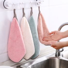 4pcs Thickened Dish Towel; Hanging Hand Towels; Kitchen Rag With Hanging Loop; Bathroom Hand Towels (size: 4pcs)