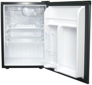 2.6 cubic feet ft. black mini fridge (Color: blackMaterialstainless steel metal)