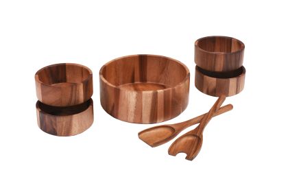 7 Piece - Large Salad Bowl with Servers and 4 Individuals (7 Piece - Large Salad Bowl Set: 7 Piece - Large Salad Bowl Set)