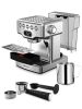 Espresso Machine; 20 bar espresso machine with milk frother for latte; cappuccino; Machiato; for home espresso maker; 1.8L Water Tank; Stainless Steel