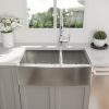 Lordear 33 Inch Farmhouse Sink 16 Gauge Kitchen Sink Apron Front Double Bowl 50/50 Stainless Steel Sink