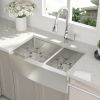 Lordear 33 Inch Farmhouse Sink 16 Gauge Kitchen Sink Apron Front Double Bowl 50/50 Stainless Steel Sink