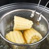 1pc Frying Strainer Basket Frying Net Hedge Noodle Spoon Frying Net Frying Basket Frying Leak Net French Fries Kitchen Foldable