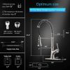 Commercial Spring Pull Down Kitchen Faucet with 3 Modes Sprayer Matte Black