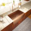 Lordear Gold Farmhouse Sink 16 Gauge Kitchen Sink Apron Front Single Bowl Rose Gold Stainless Steel Sink