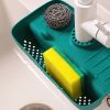 1pc Splash Guard For Sink Faucet; 10.63"x5.51"; Faucet Drain Rack; Super Absorbent Fast Drying Mat Sink Gadgets; Drip Catcher For Kitchen