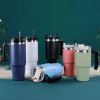 30oz 20oz Handle Vacuum Thermal Mug Beer Cup Travel Car Thermo Mug Portable Flask Coffee Stainless Steel Cups With Lid And Straw