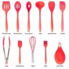 Cooking Baking 10 PCS Spatula Set High Heat Resistant Kitchen Utensil Set